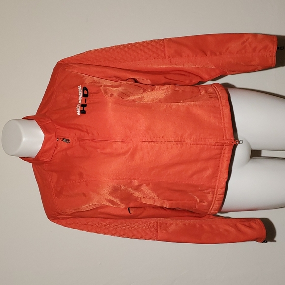Harley-Davidson Red/Orange Motorcycle Jacket - Picture 1 of 13